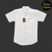 Camisa hombre manga corta tipo lino blanco SYC Factory Original