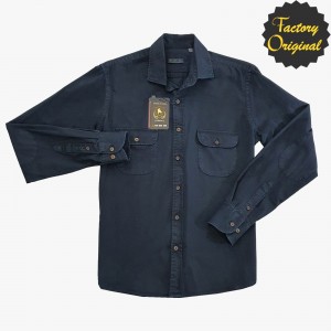 Camisa hombre modelo doble bolsillo marino SYC Factory Original