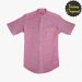 Camisa hombre manga corta tipo lino rosa hd cuello mao SYC Factory Original