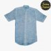 Camisa hombre manga corta tipo lino azul hd cuello mao SYC Factory Original