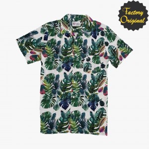 Camisa hombre manga corta viscosa tropical SYC Factory Original