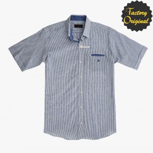 Camisa hombre barco manga corta modelo universitario azulon SYC Factory Original