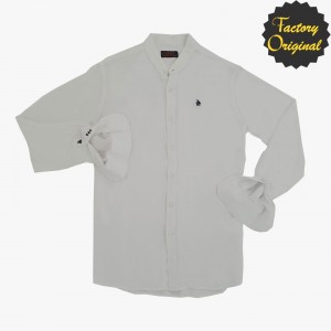 Camisa hombre lino modelo cuello mao blanco SYC FACTORY ORIGINAL