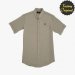 Camisa hombre manga corta lino modelo Vértice beige arena SYC Factory Original