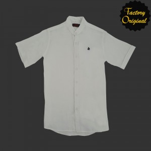Camisa hombre manga corta lino modelo Vértice blanco SYC Factory Original
