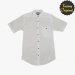 Camisa hombre manga corta tipo lino modelo Serenidad blanco cuello mao SYC Factory Original