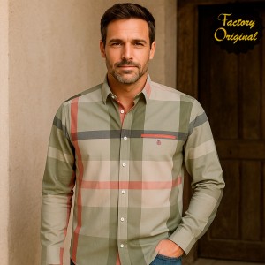 Camisa hombre barco modelo cuadro ancho bicolor SYC FACTORY ORIGINAL