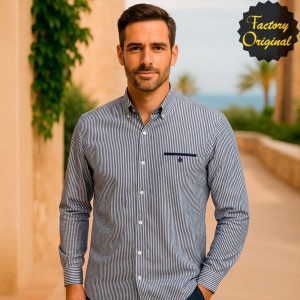 Camisa hombre barco modelo universitario marino SYC FACTORY ORIGINAL