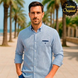 Camisa hombre barco modelo universitario azulón SYC FACTORY ORIGINAL