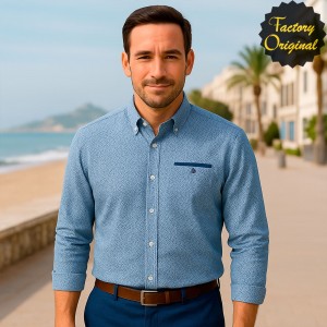 Camisa hombre barco modelo Beltrán azulón SYC FACTORY ORIGINAL