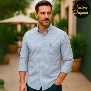 Camisa hombre modelo Barco Avila celeste SYC Factory Original