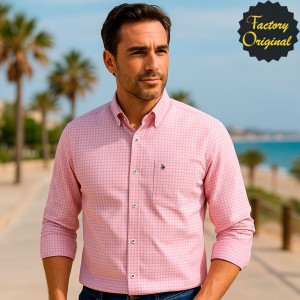 Camisa hombre modelo Barco Toledo Rosa SYC Factory Original