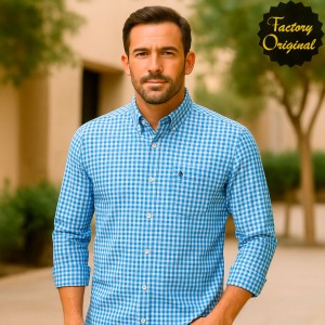 Camisa hombre modelo Barco Toledo celeste SYC Factory Original