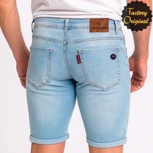 Bermuda chaparro Barco logo vaquero claro SYC factory original