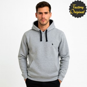 SUDADERA CON CAPUCHA GRIS DE SYC FACTORY ORIGINAL