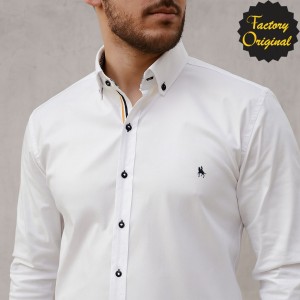 Camisa hombre modelo sylus blanca SYC Factory Original