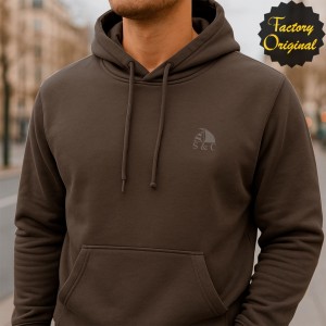 SUDADERA LOGO BARCO CON CAPUCHA MARRÓN DE SYC FACTORY ORIGINAL