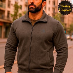 SUDADERA BARCO CON CREMALLERA MARRÓN DE SYC FACTORY ORIGINAL