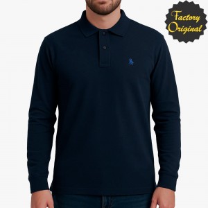 Polo manga larga algodón marino SYC Factory Original