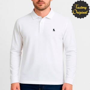 Polo manga larga algodón blanco SYC Factory Original